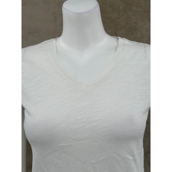 Michael Kors Top Women Small White Sheer Short Sleeve 100% Cotton Capsule Summer - Picture 2 of 11